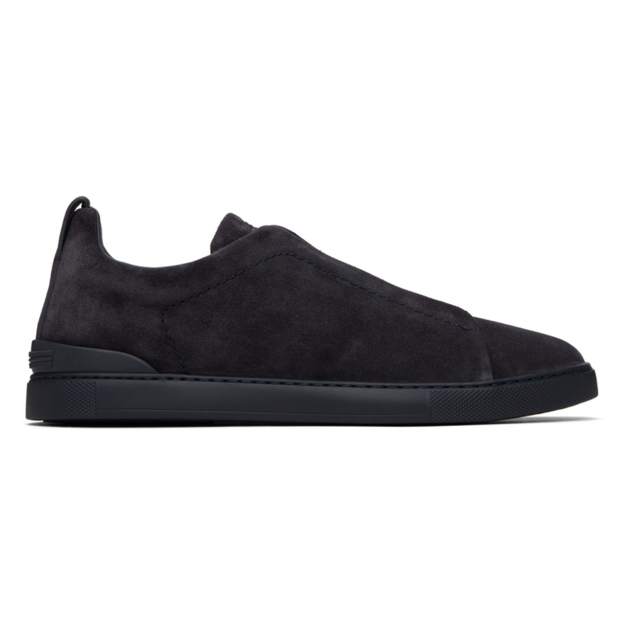 Zegna Triple Stitch Sneakers Full Navy Suede