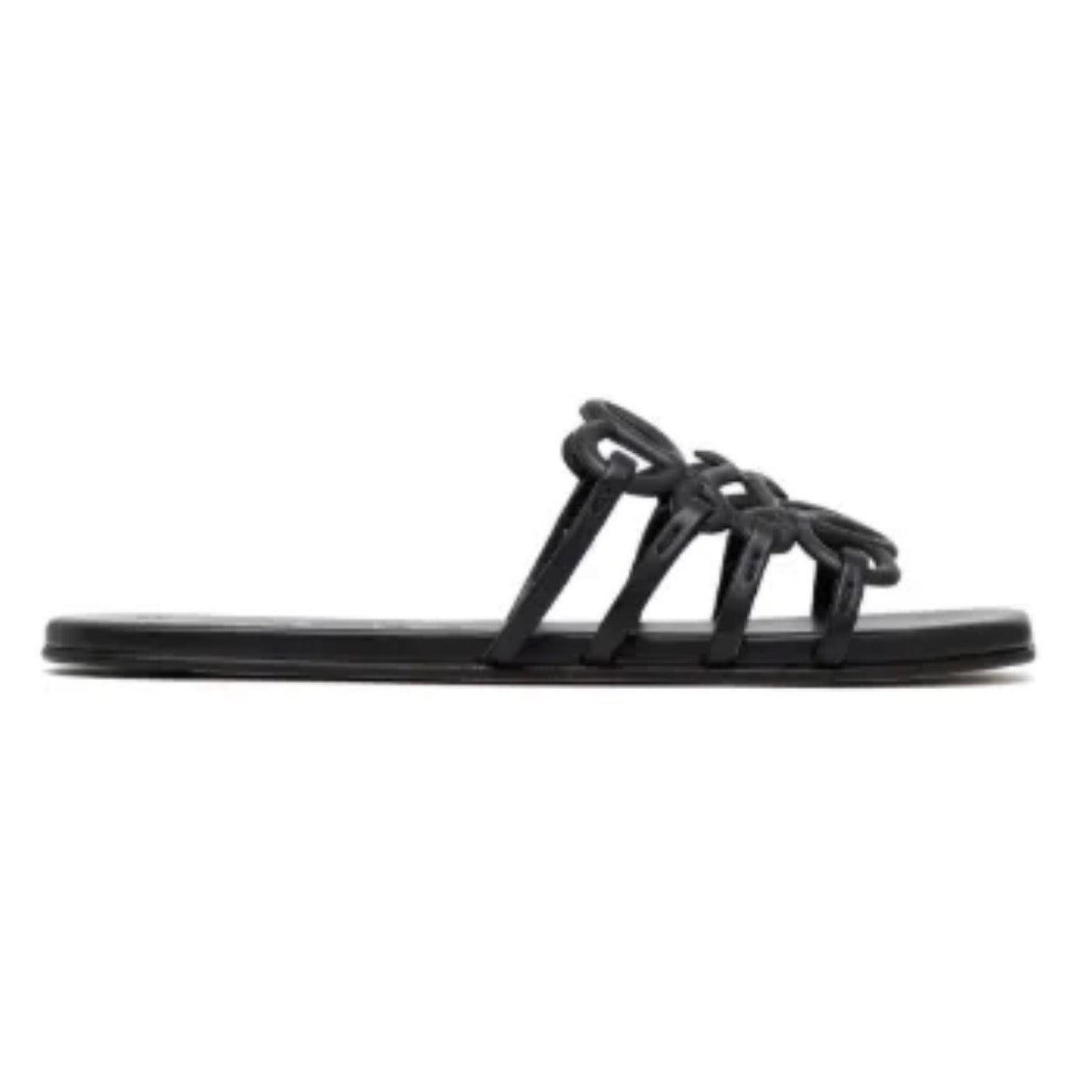 LOEWE leather flat sandals Black