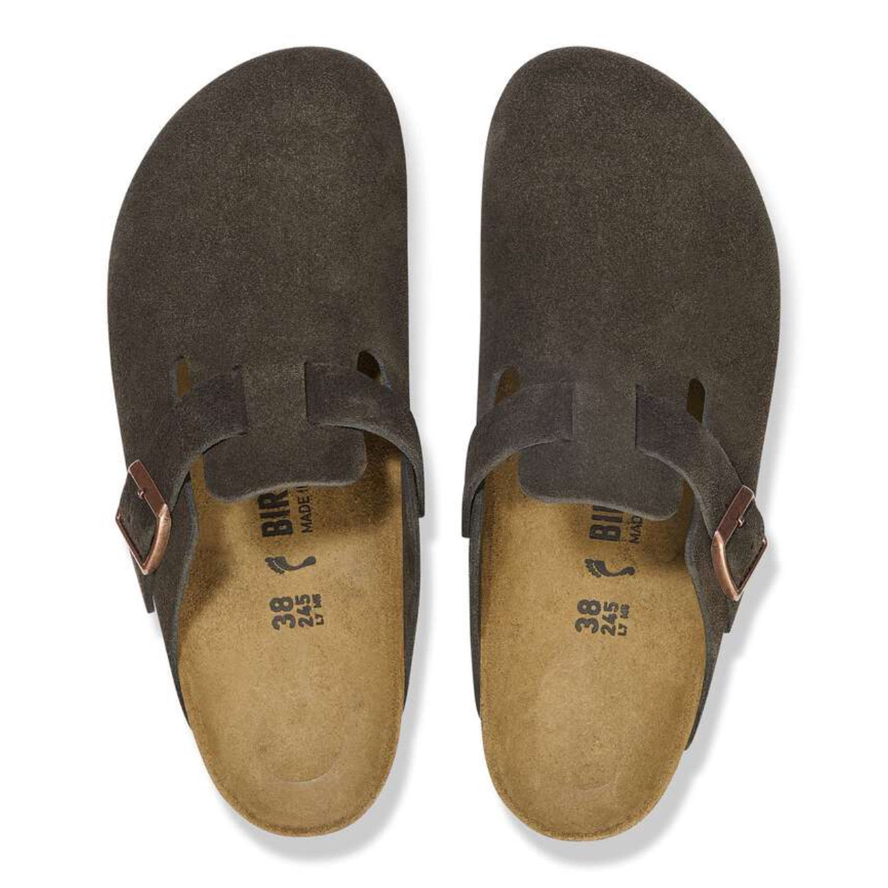 Birkenstock Boston Soft Footbed Suede Leather Mocca