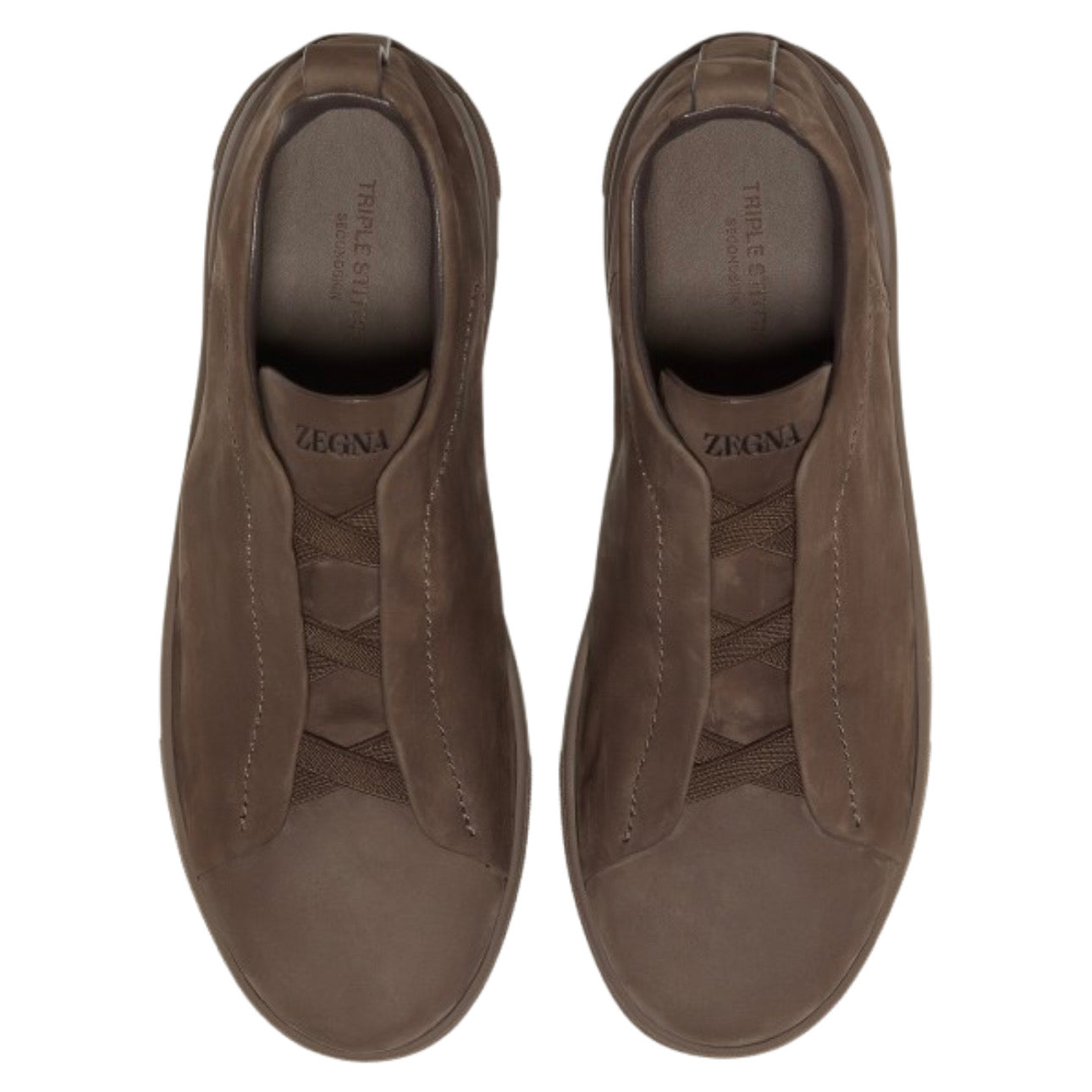 DARK TAUPE TRIPLE STITCH™ SECONDSKIN NUBUCK SNEAKERS Dark Taupe