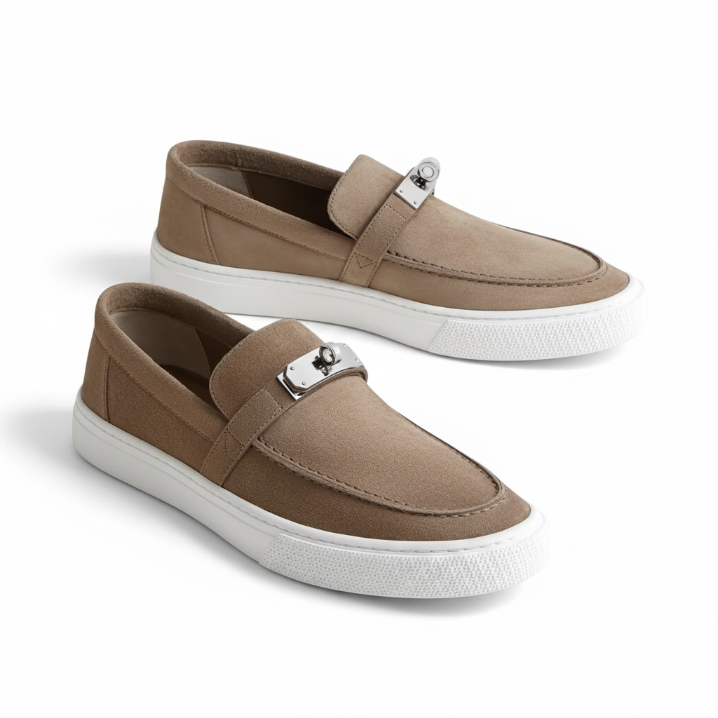 Hermes Sneakers slip-on Game - Blanc Baige