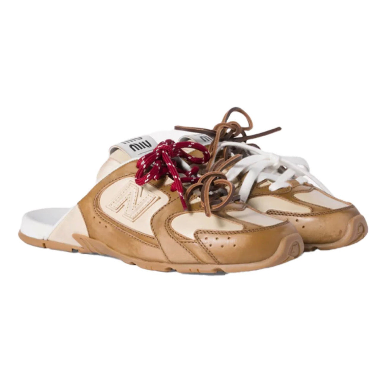 New Balance 530 x Miu Miu Slipper in Beige Brown