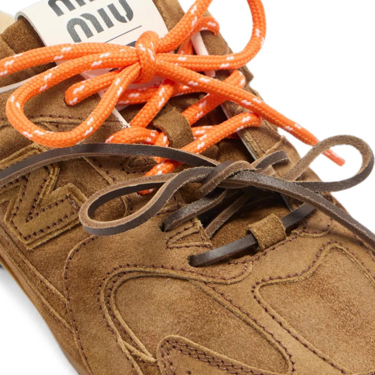 Miu Miu X New Balance 530 SL faded suede mules