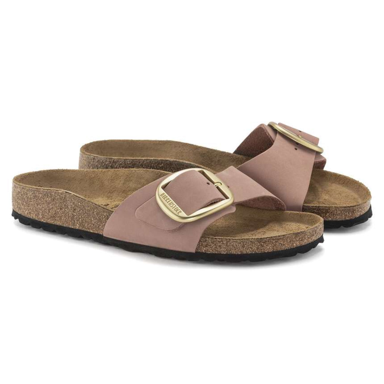 Birkenstock Madrid Big Buckle Natural Leather Nubuck Old Rose