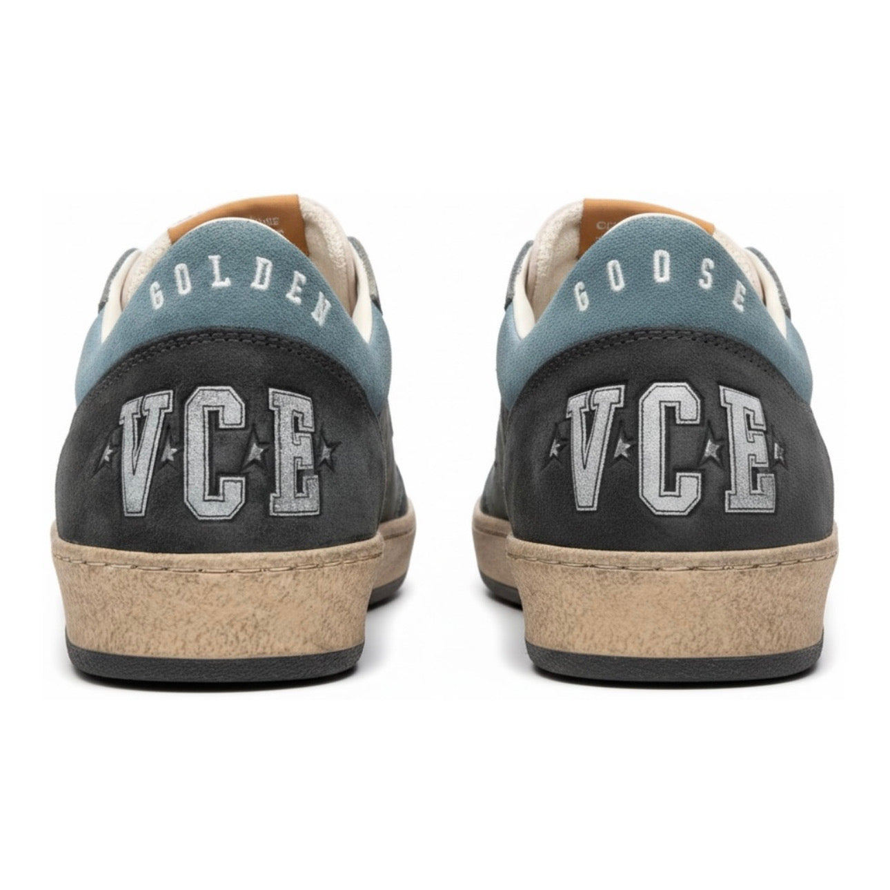 Golden Goose  Ball Star LTD in dark blue leather with beige suede star