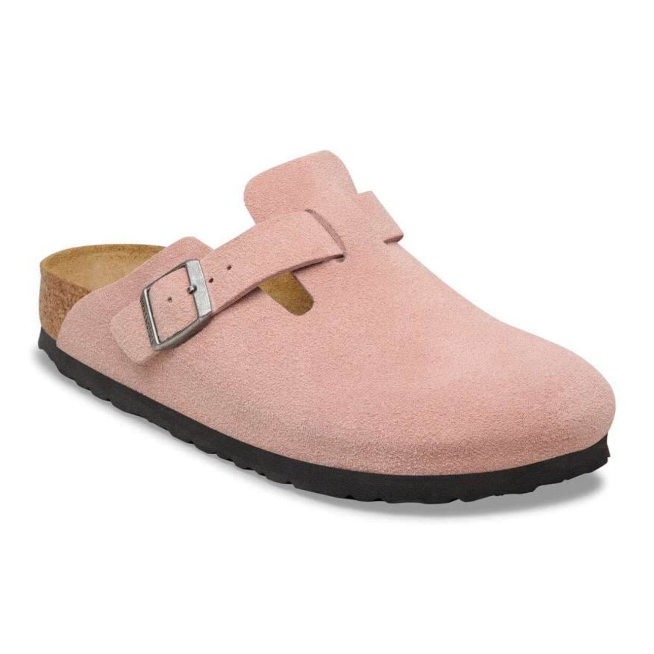 Birkenstock Boston Soft Footbed Suede Leather Antique Pink Clay