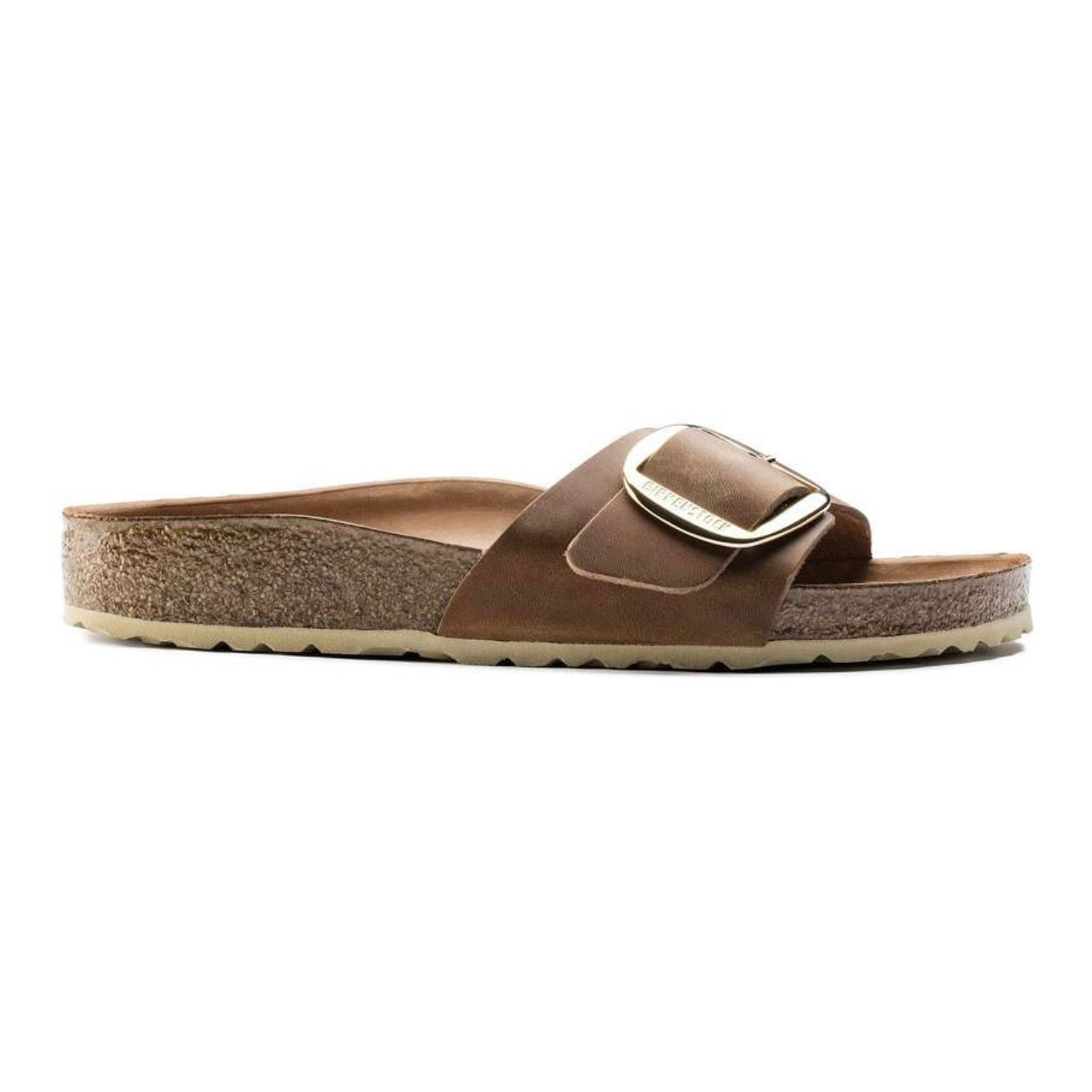 Birkenstock Madrid Big Buckle Oiled Leather Cognac