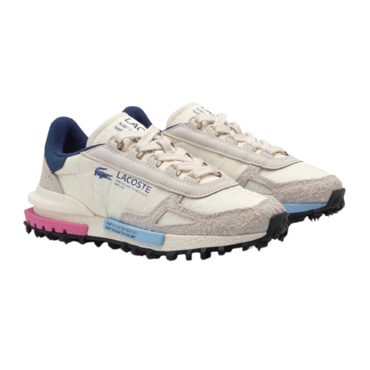 Lacoste Elite Active OffWhite Navy Pink